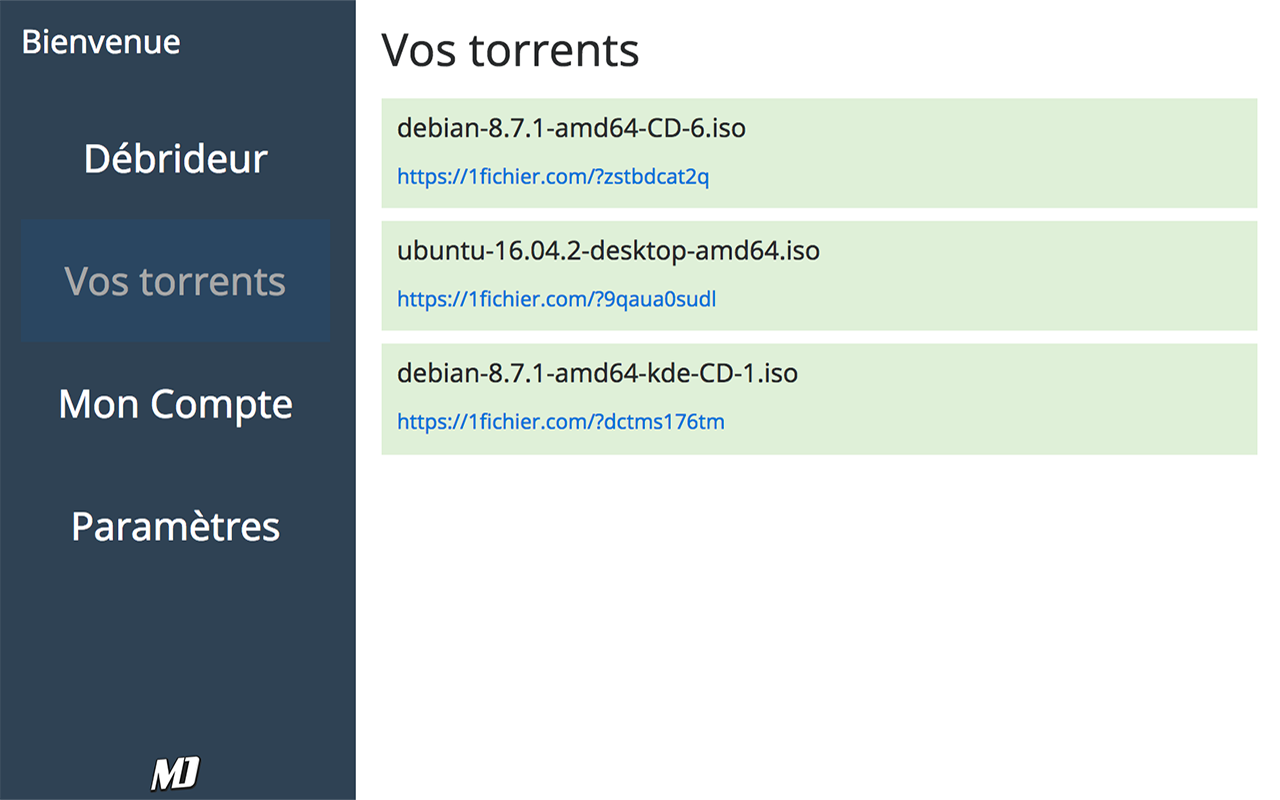 Mega-Debrid Browser Extension截图3