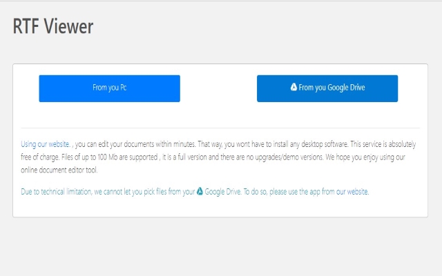 适用于Google Chrome™的RTF查看器截图1