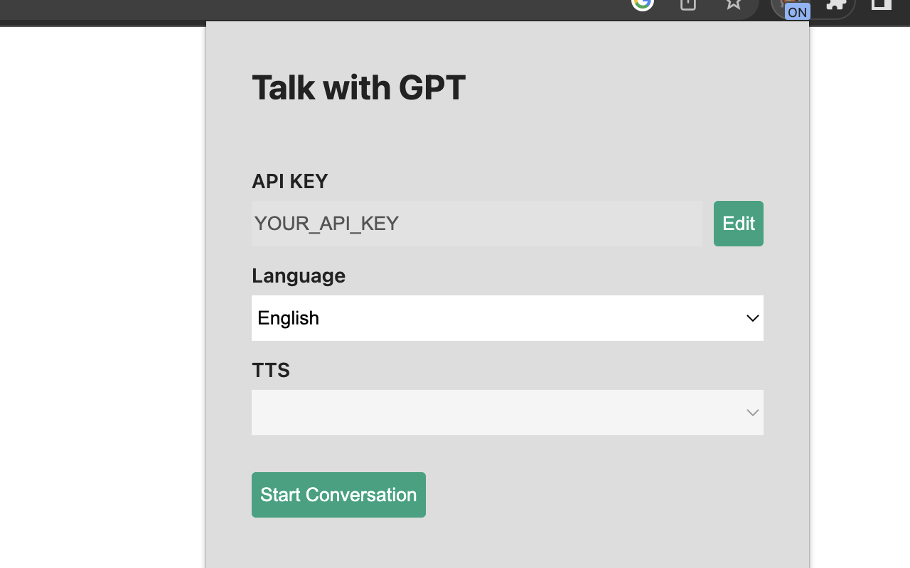 Talk with GPT Extensions截图2