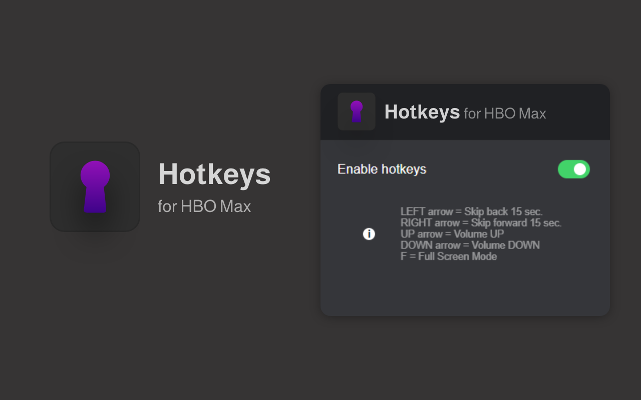 Keyboard shortcuts for HBO Max截图1