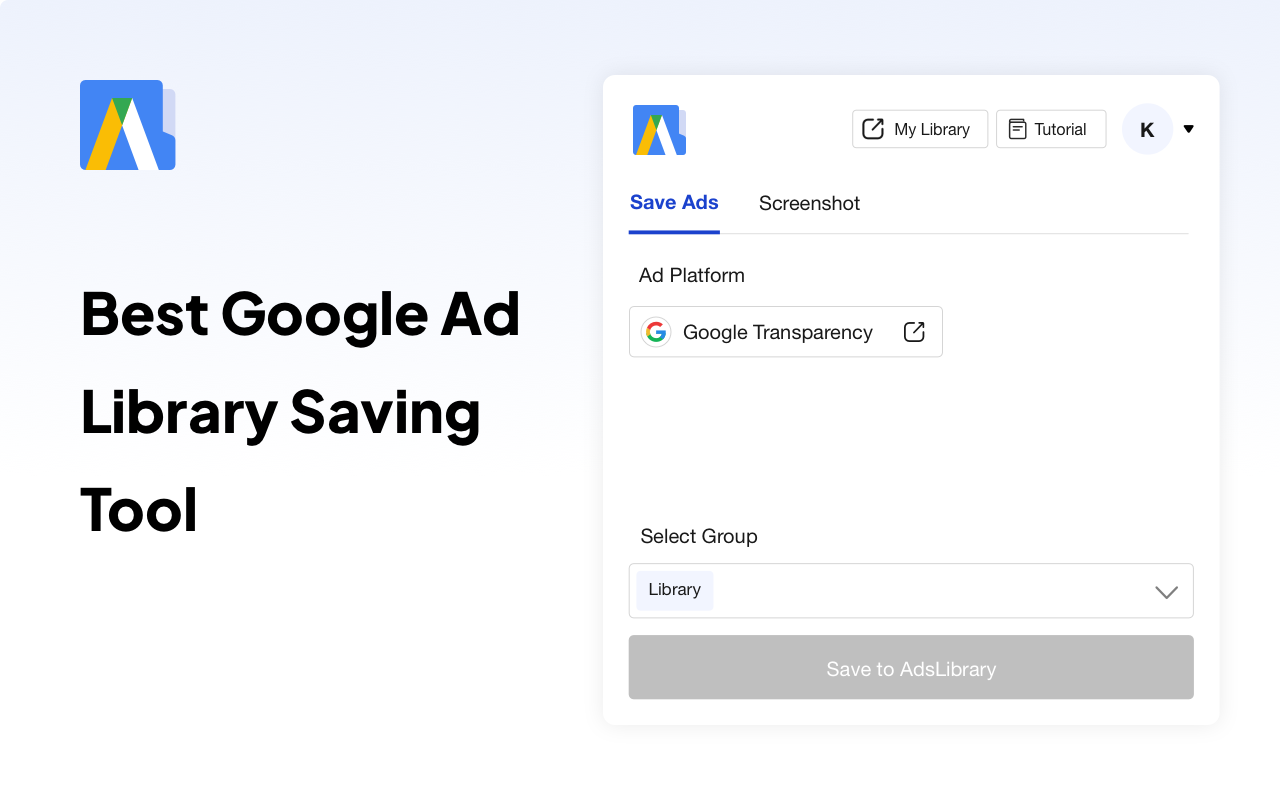 Ad Library:Google广告视频保存工具截图1