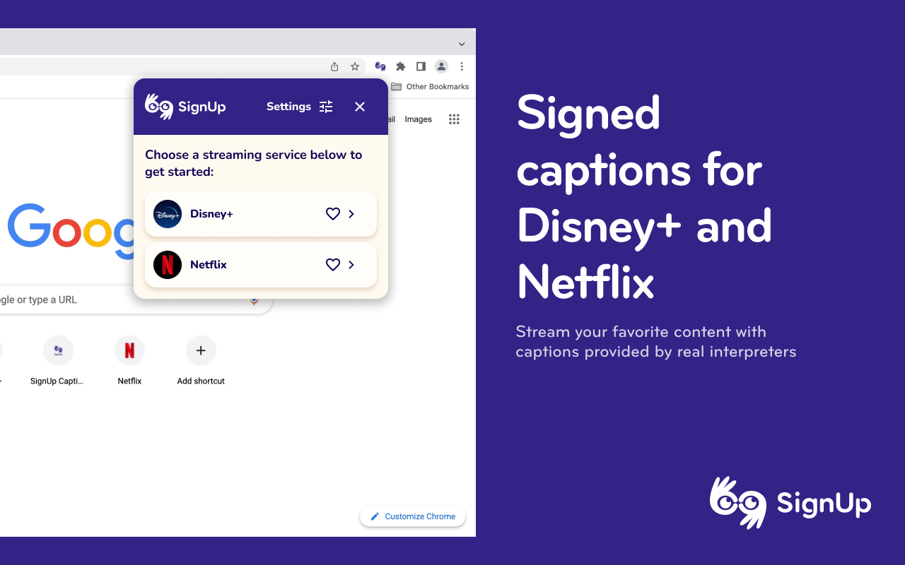 SignUp - Sign Language for Netflix & Disney+截图2