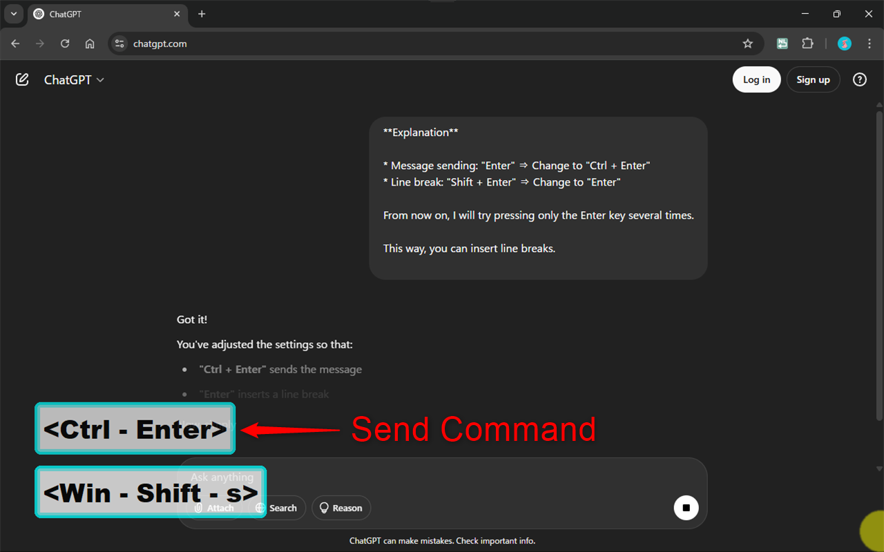 ChatGPT Ctrl+Enter Sender截图4
