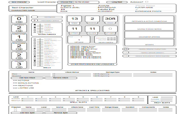 Roll20 Character Sheet Exporter for 5e截图3