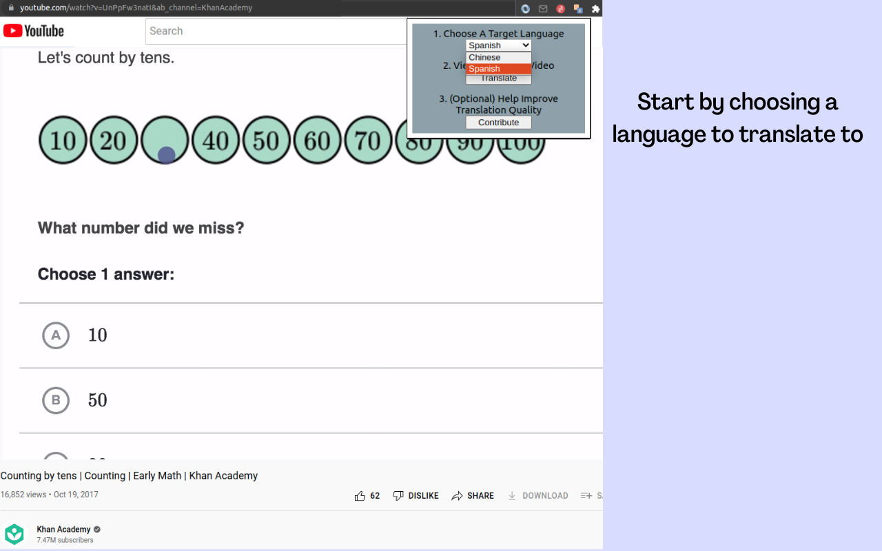 Khan Academy Video Translator截图3