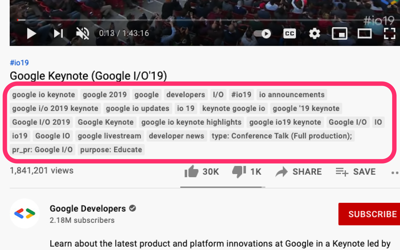 Video Tag Viewer for YouTube截图1