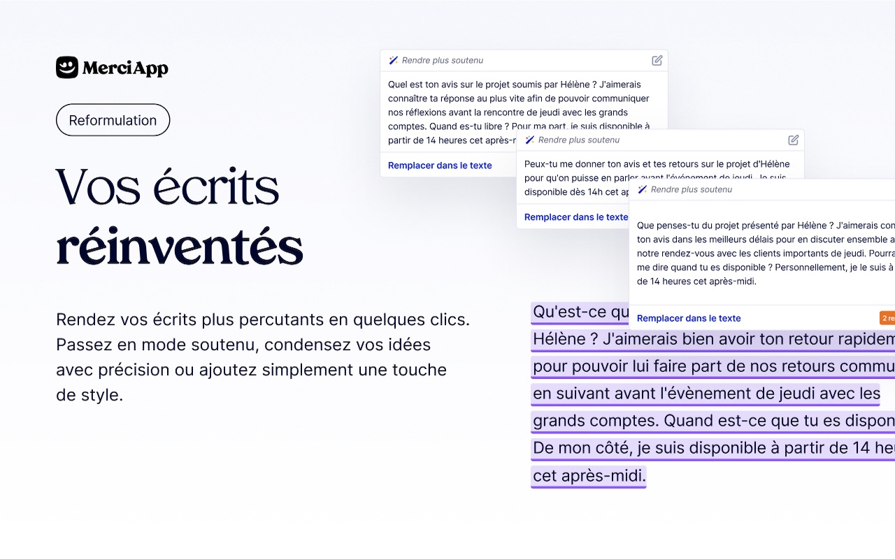 MerciApp — Correcteur d’orthographe et assistant de rédaction截图5