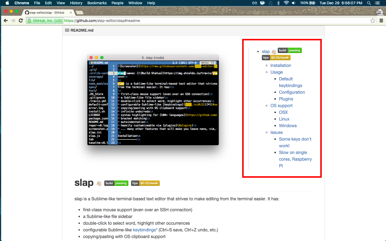 Github Markdown Outline Extension截图1