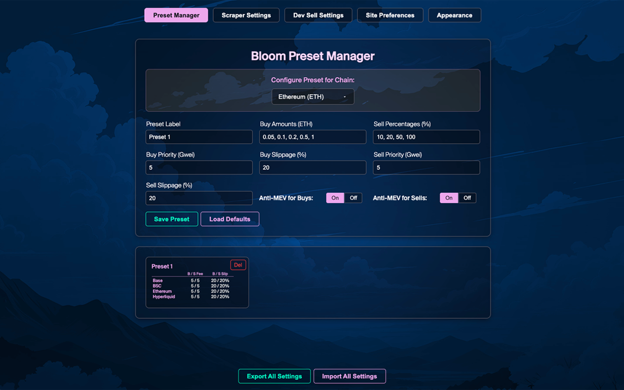 Bloom EVM Extension截图1