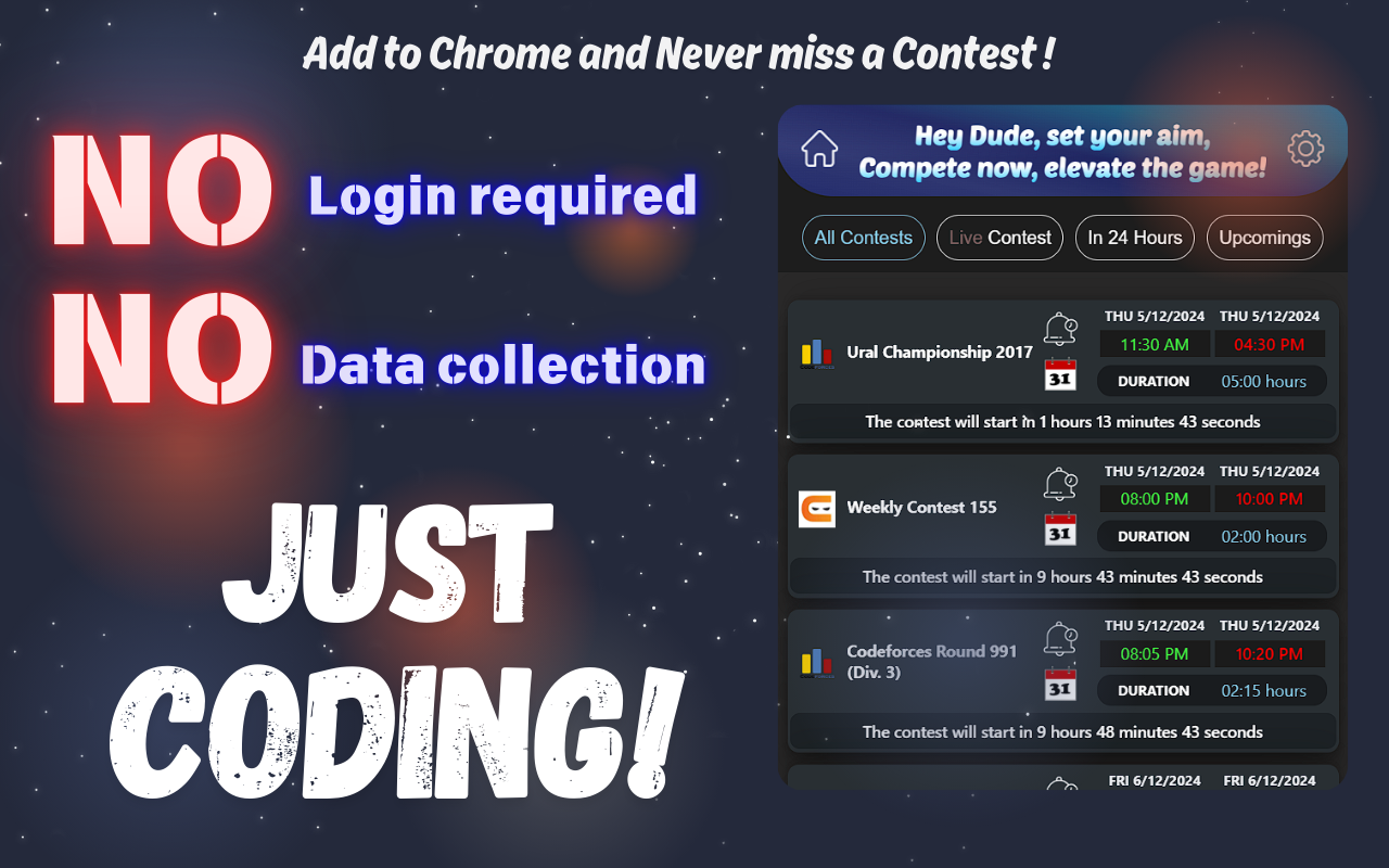 CodingDude - Contest Reminder截图3