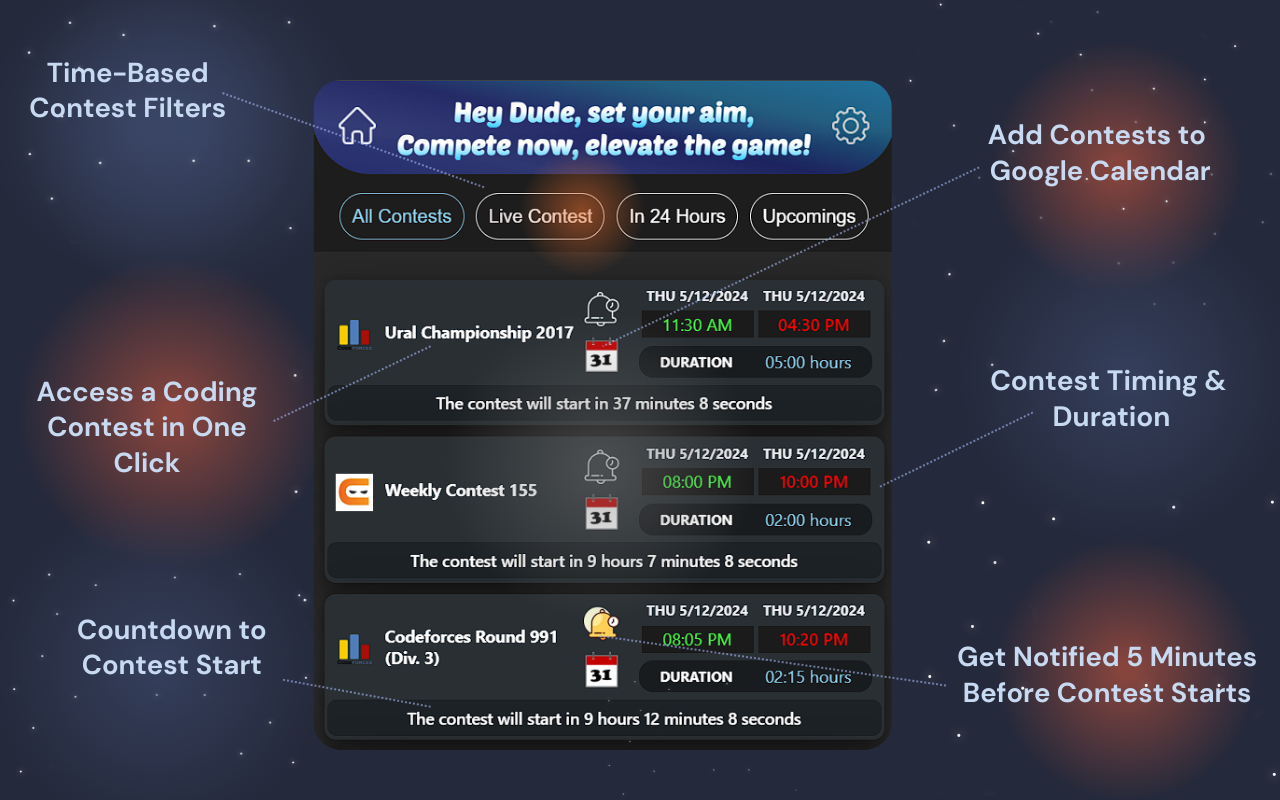 CodingDude - Contest Reminder截图4