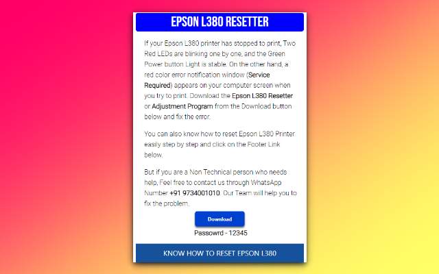 EPSON L380 RESETTER截图1