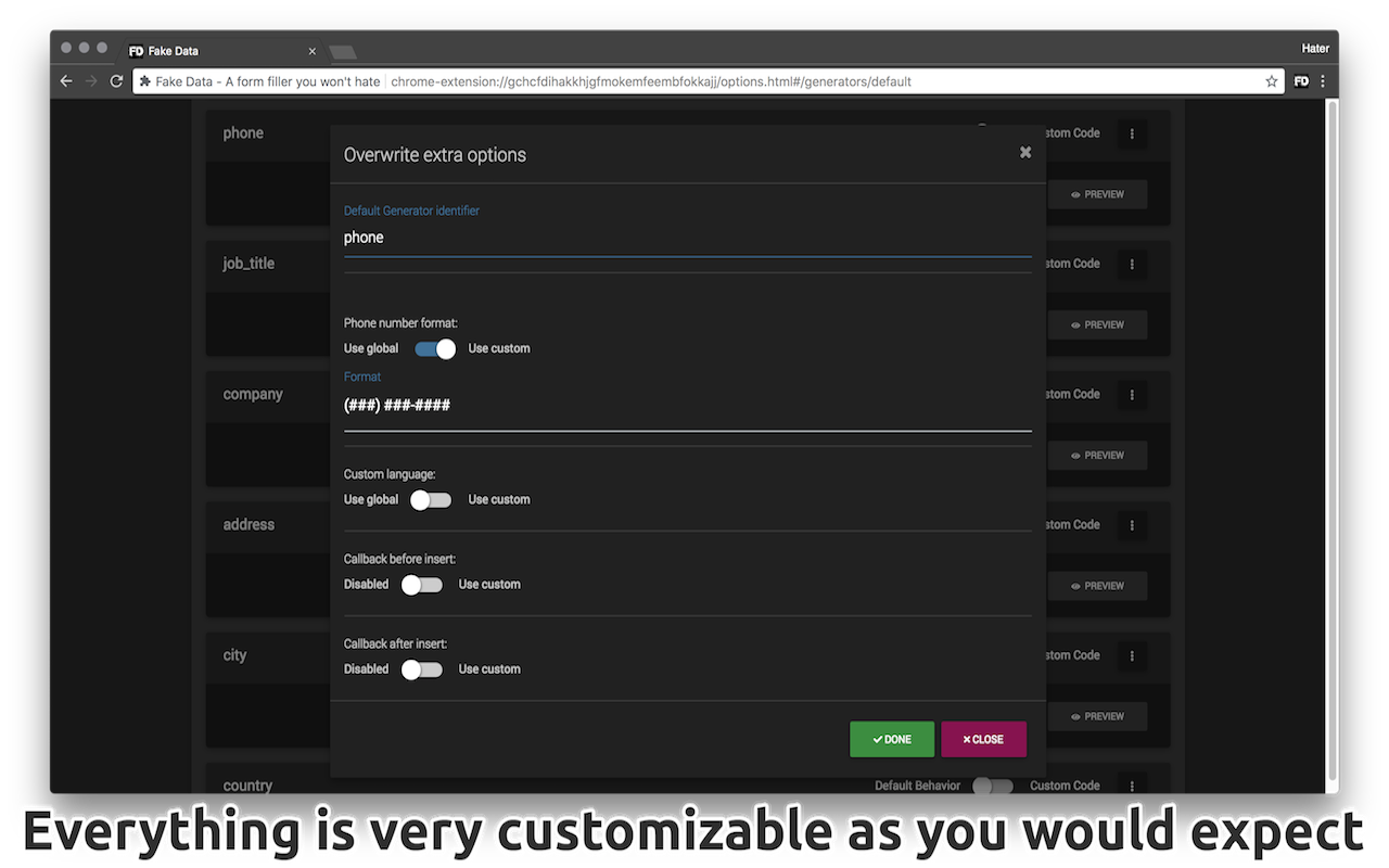 Fake Data - A form filler you won't hate截图1