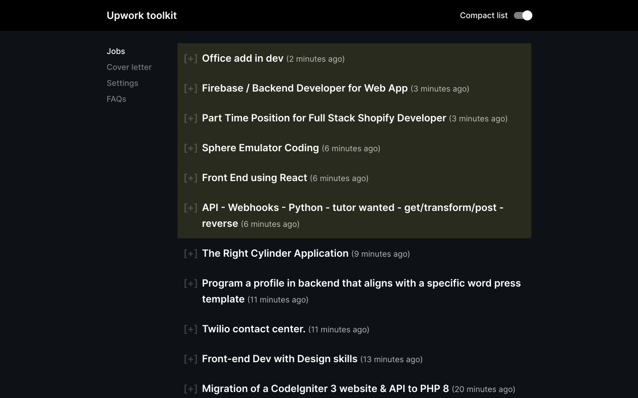 Upwork toolkit - your own freelance assistant截图1