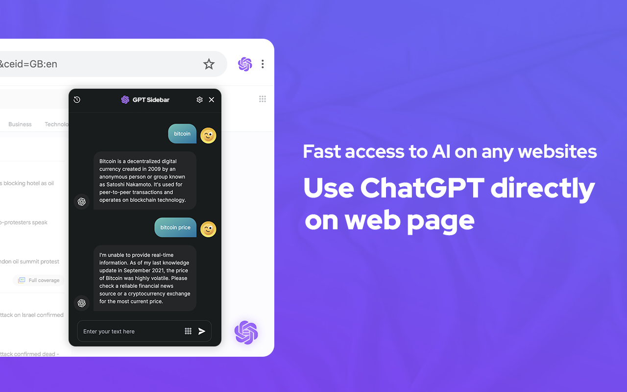 GPT Sidebar - Search with ChatGPT截图1