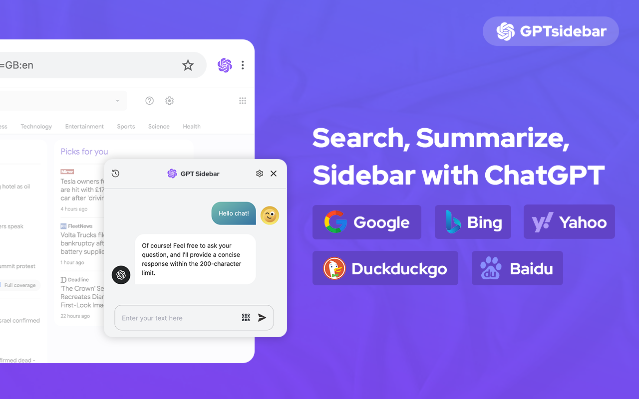 GPT Sidebar - Search with ChatGPT截图3