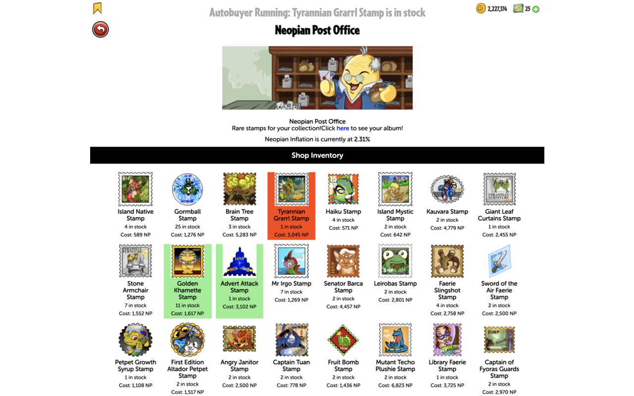 Neopets Shop & Attic Highlighter & Autobuyer截图3