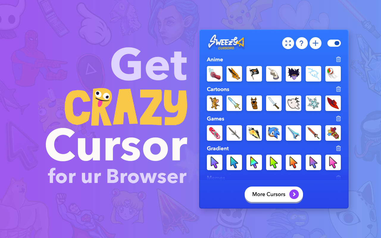 Sweezy Cursors ★ Chrome 的自定义光标截图3