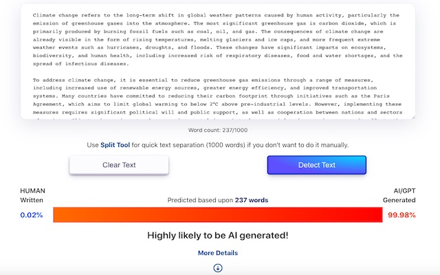 ChatGPT and AI Detector by ZeroGPT.cc截图1
