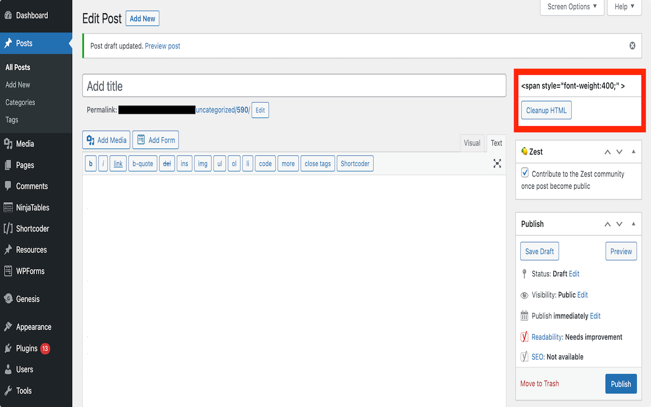 GDocs to Wordpress markup cleaner截图2