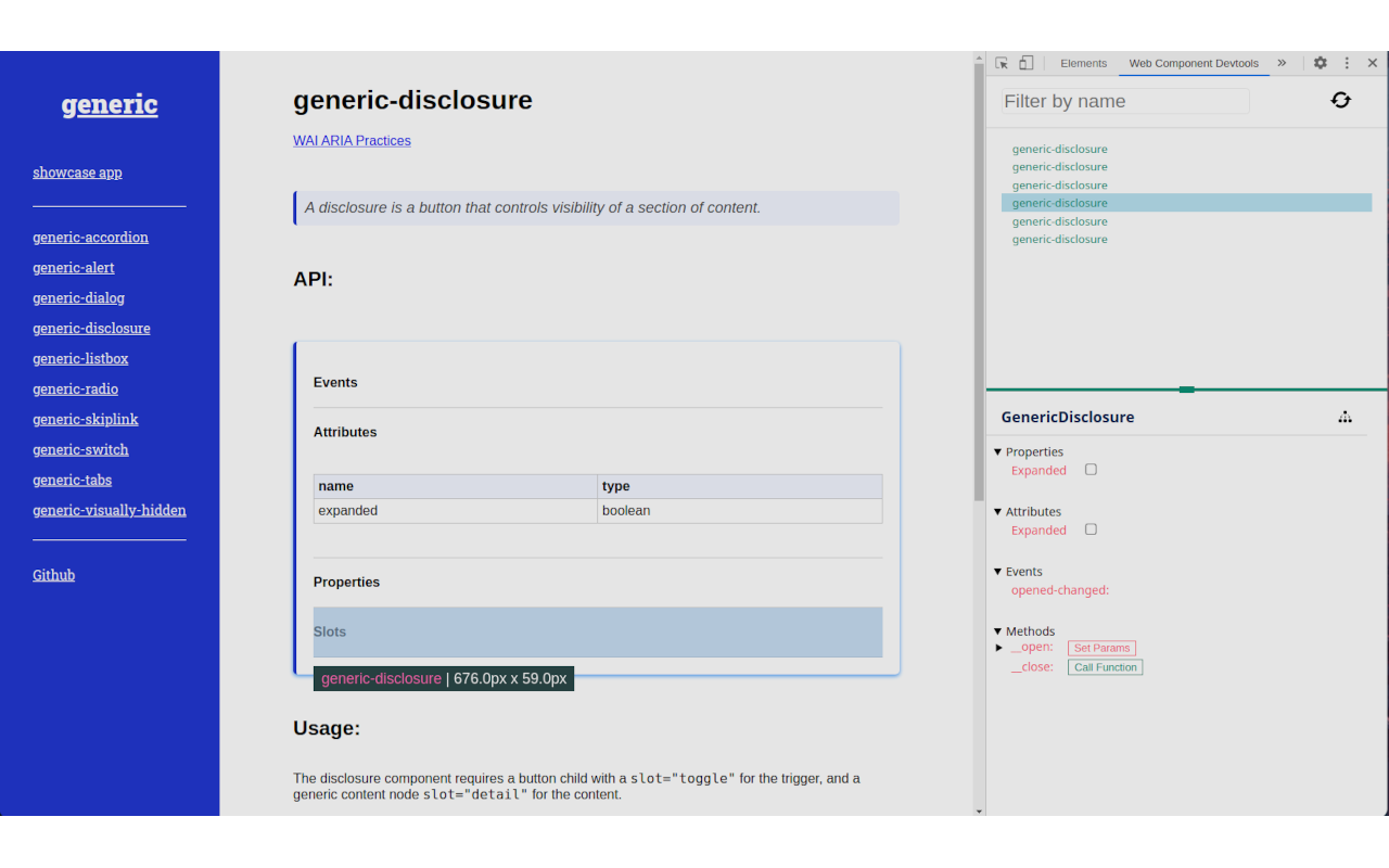 Web Component DevTools截图1
