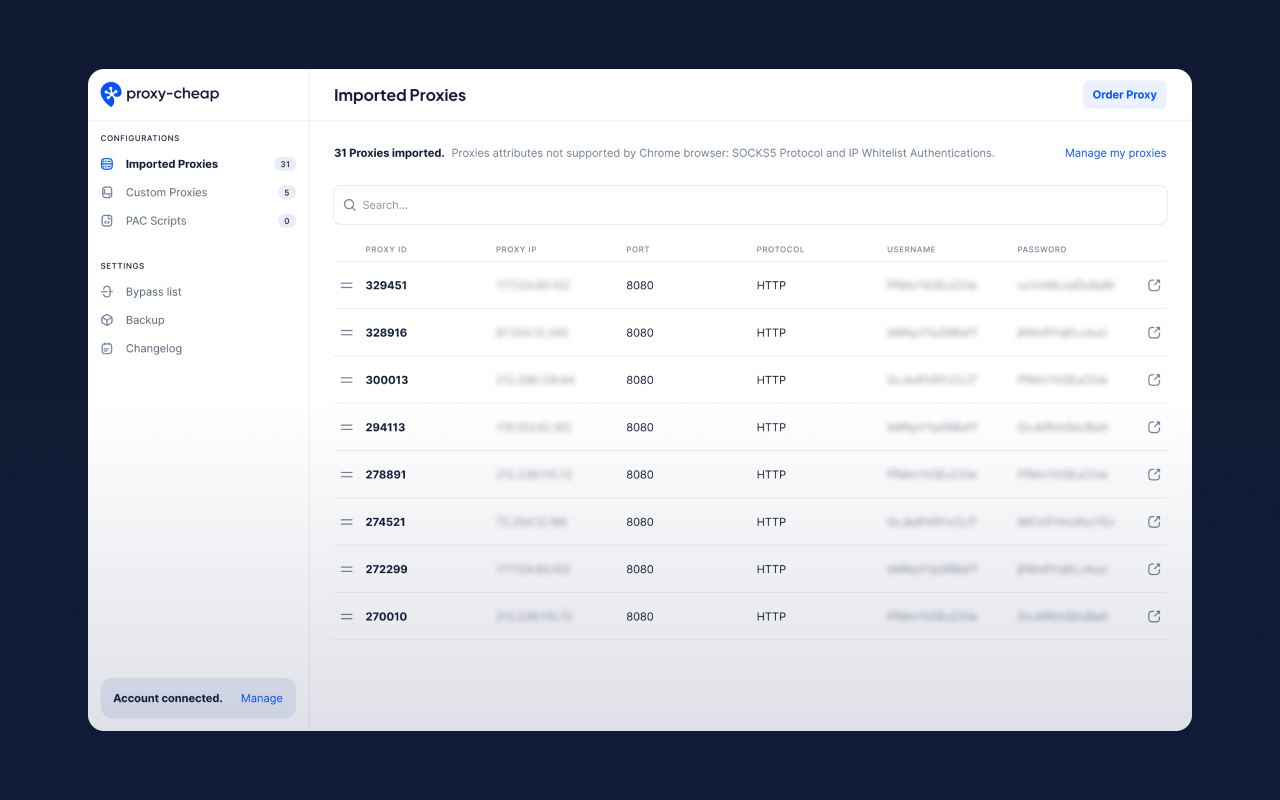 Proxy-Cheap Proxy Manager截图2