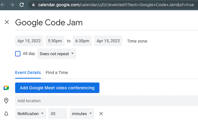 Google Calendar Right Click截图2