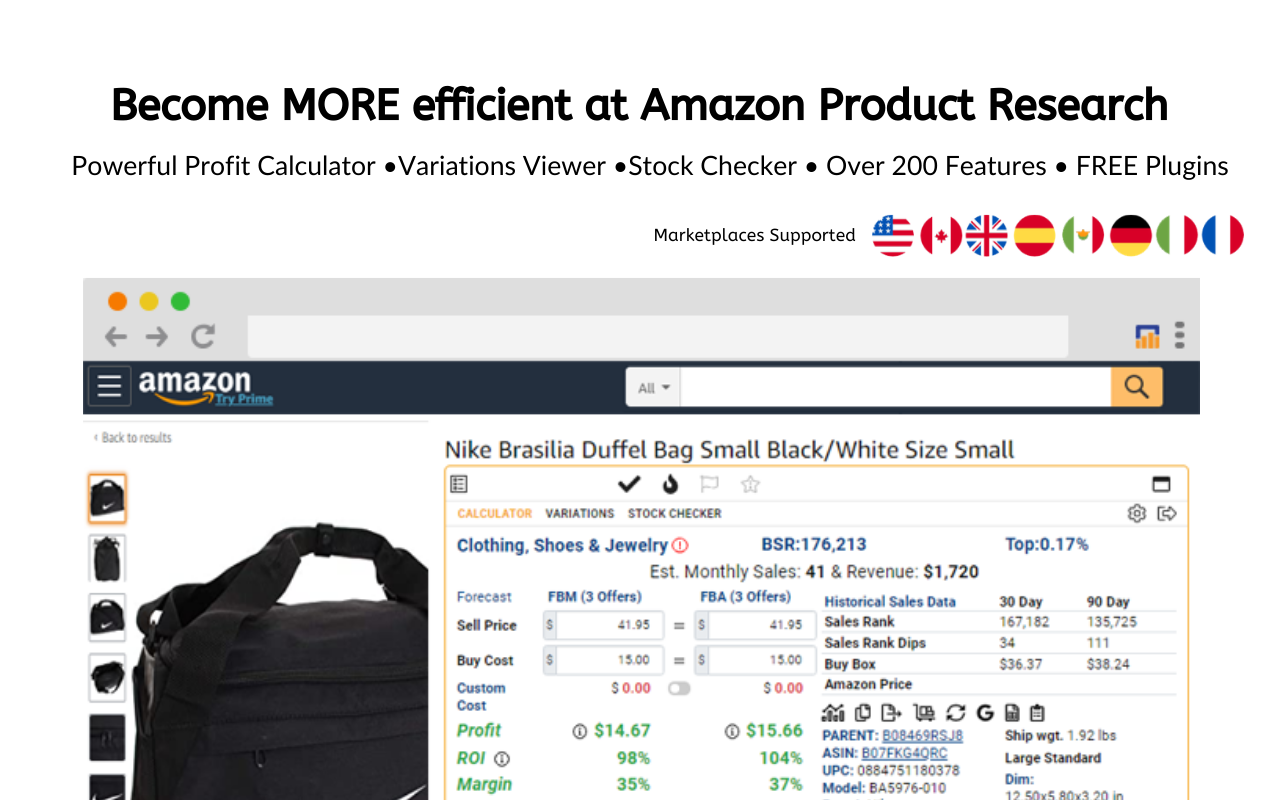 AZInsight Amazon FBA Product Analytics Tool截图2