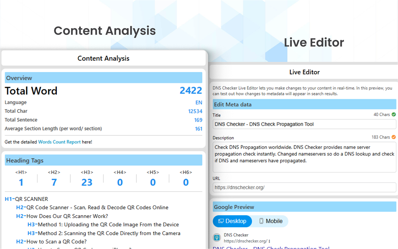DNS Checker - SEO and Domain Analysis截图1