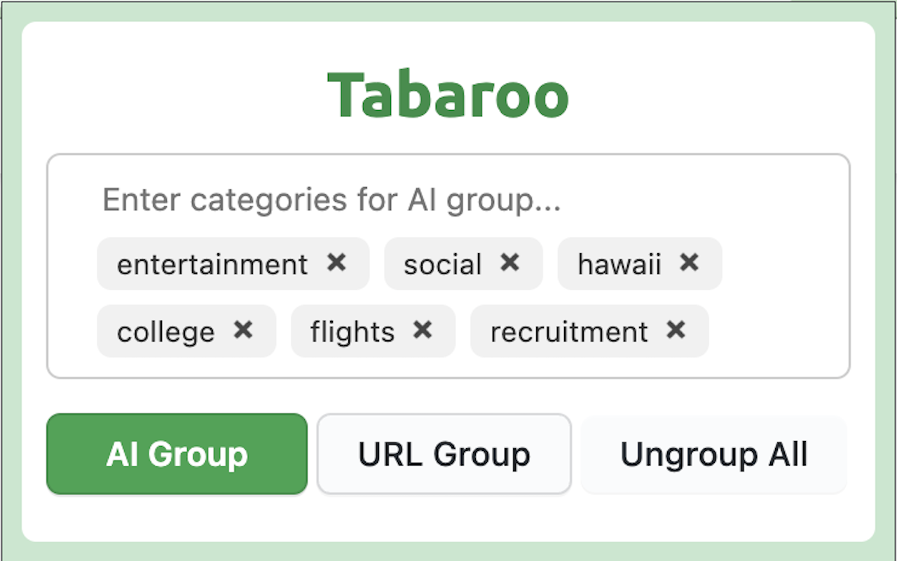 Tabaroo: AI Tab Manager截图1