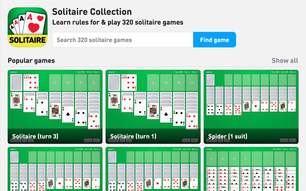 Solitaire Collection with Rules (320 Games)截图2