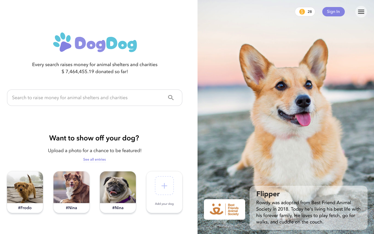 DogDog - feed dogs with every search截图1