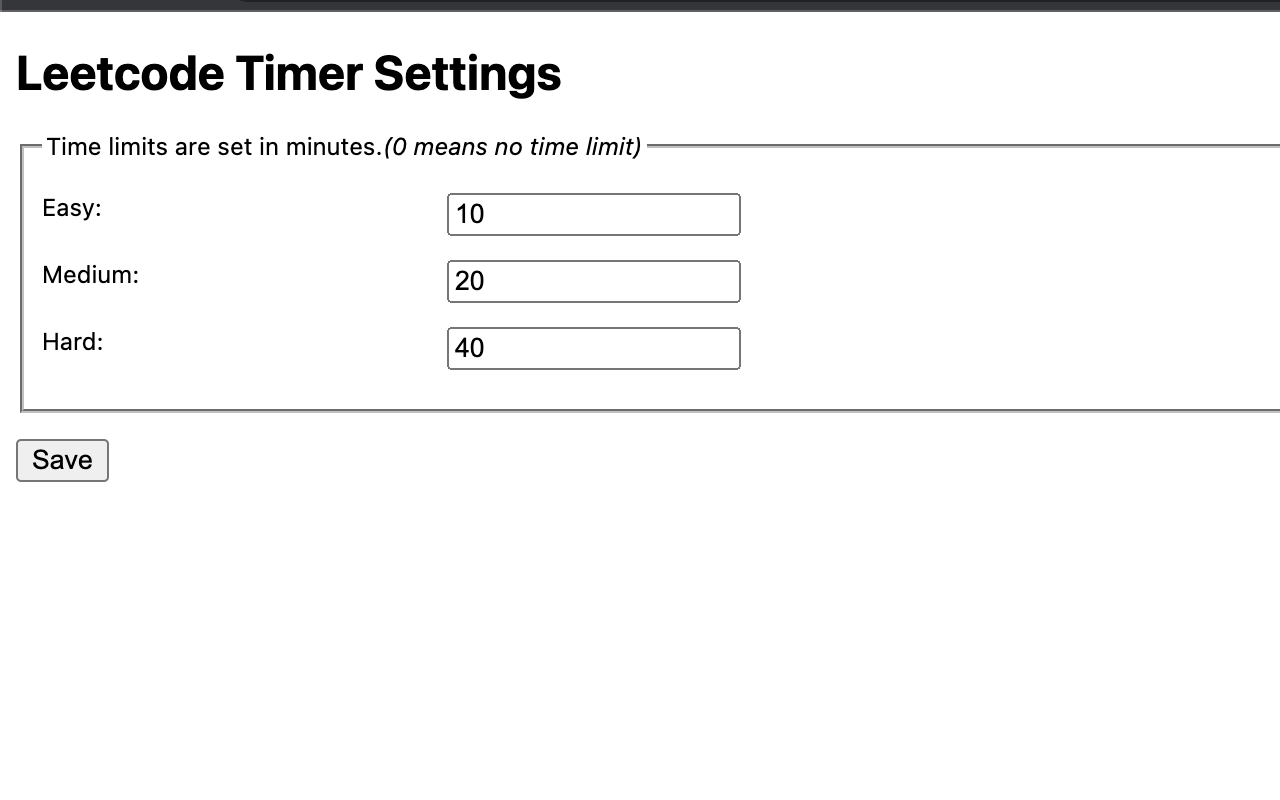 LeetCode Timer截图1