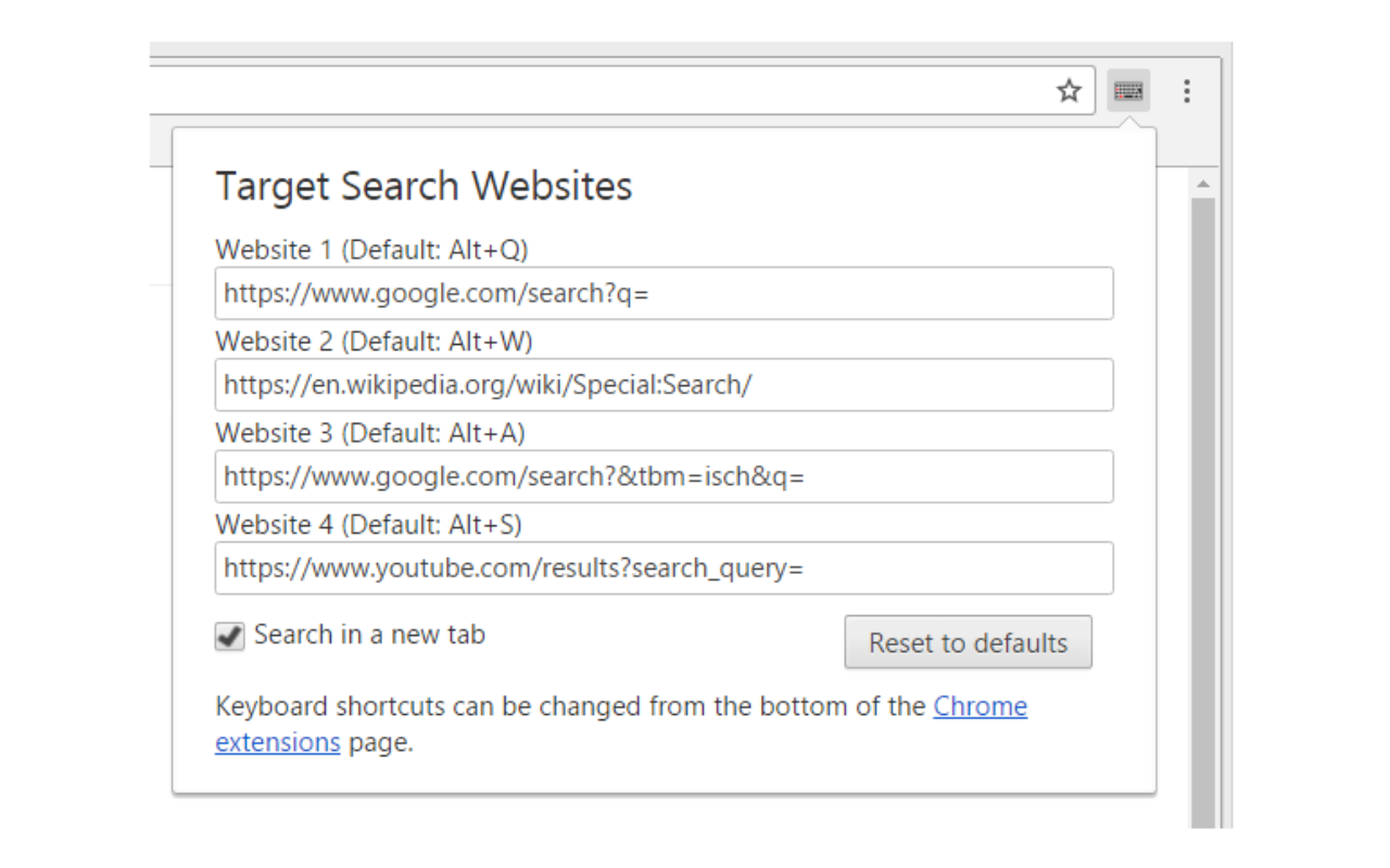 Hotkeys for Search截图1