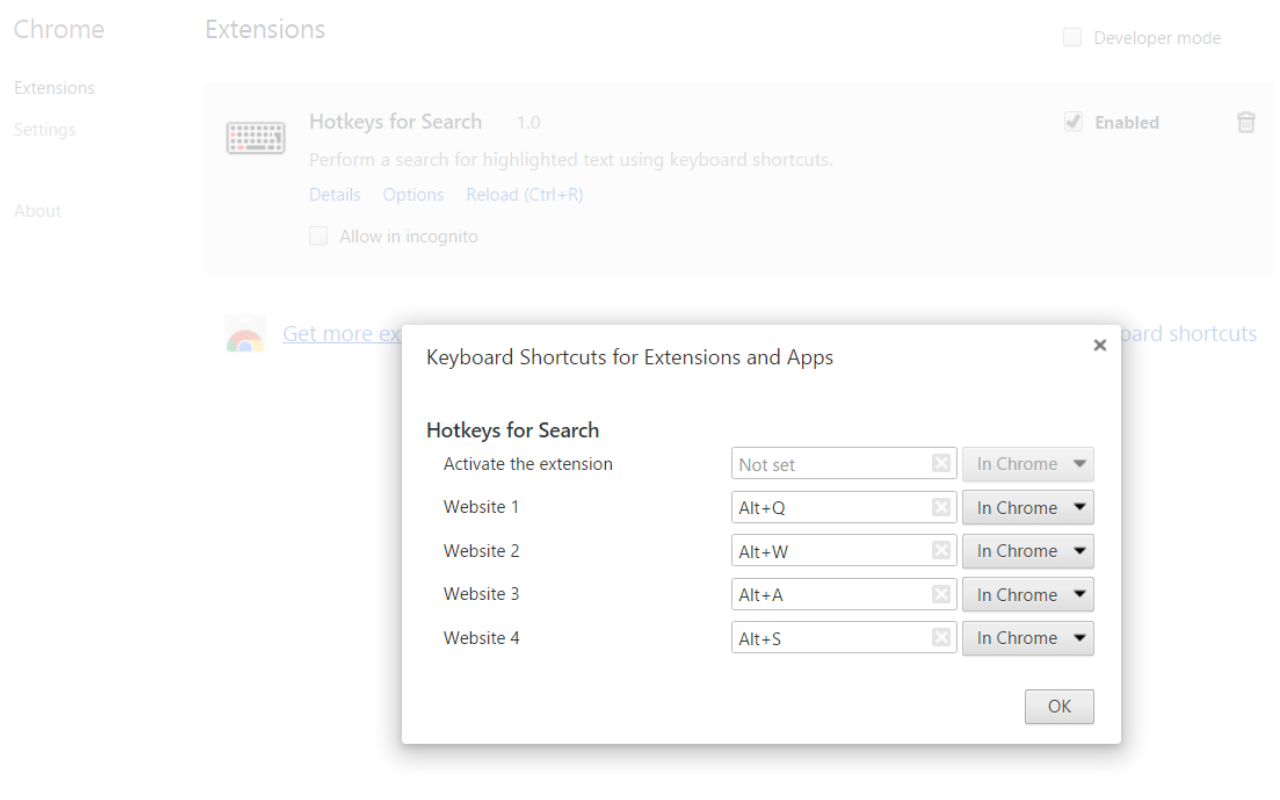 Hotkeys for Search截图2