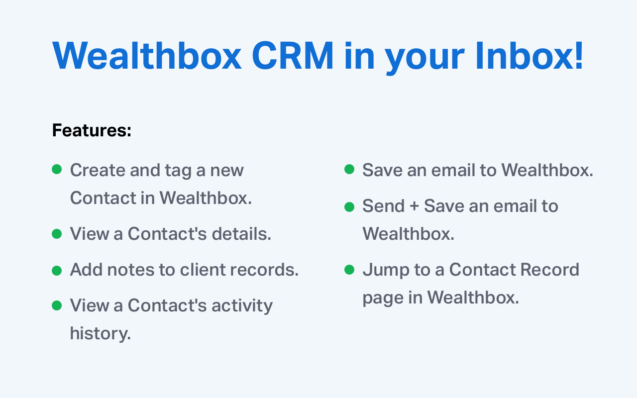 Wealthbox CRM for Chrome截图2