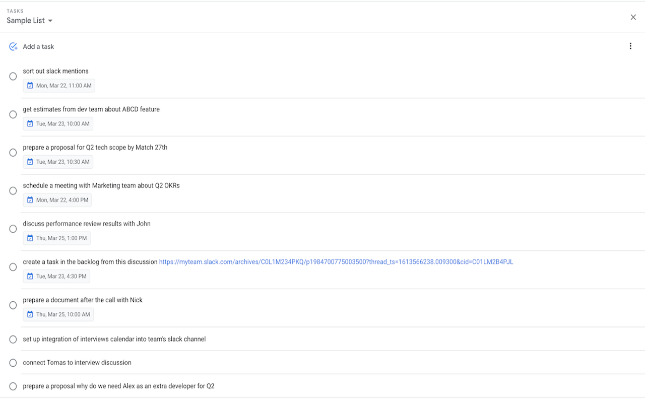 Fullscreen mode for Google Tasks widget截图1