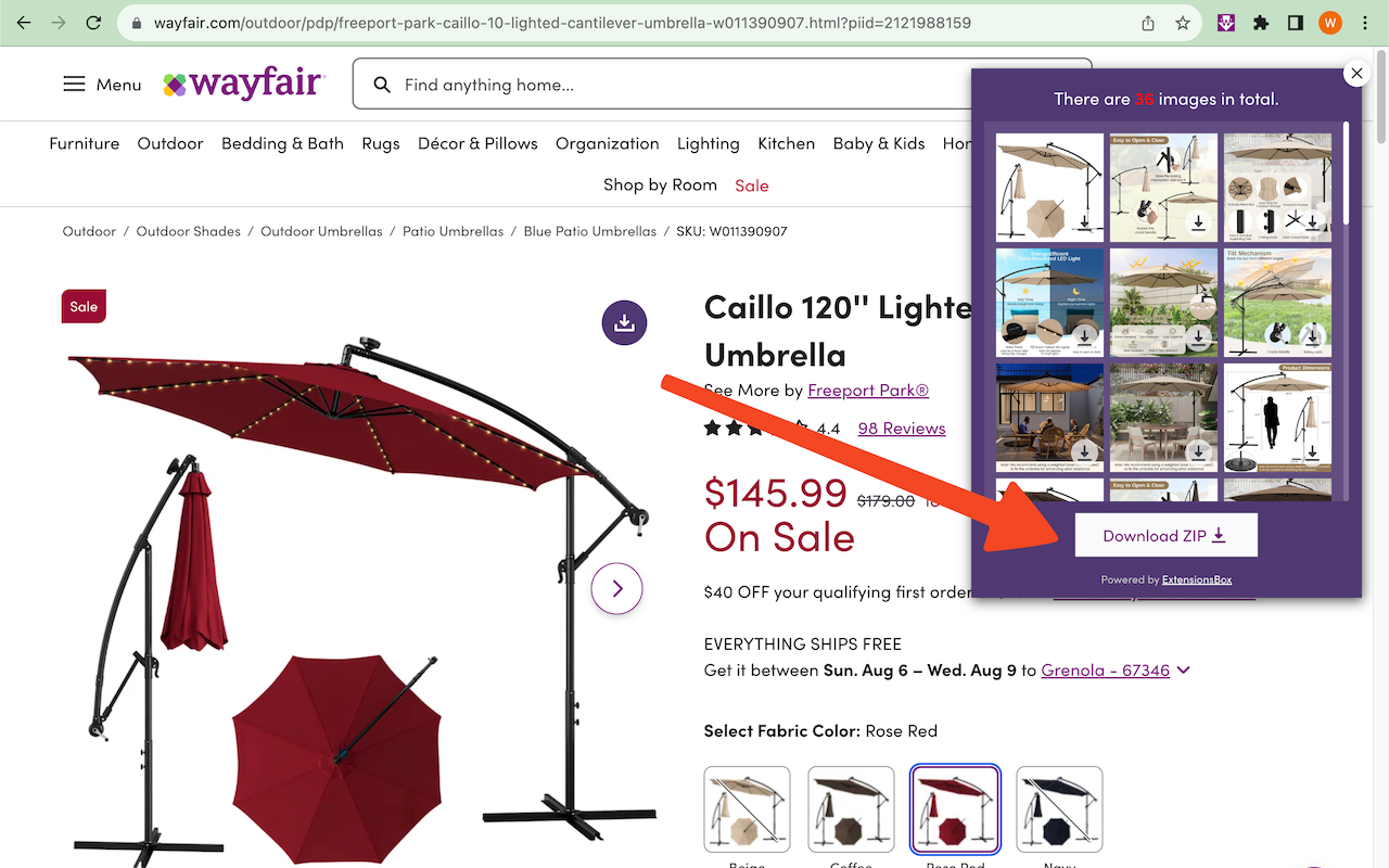 Wayfair 图片下载器截图1