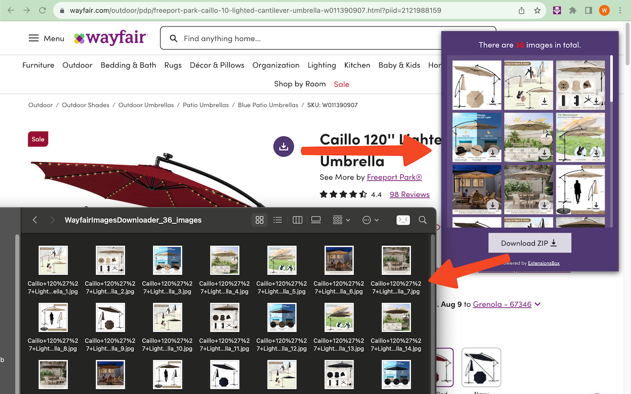 Wayfair 图片下载器截图2