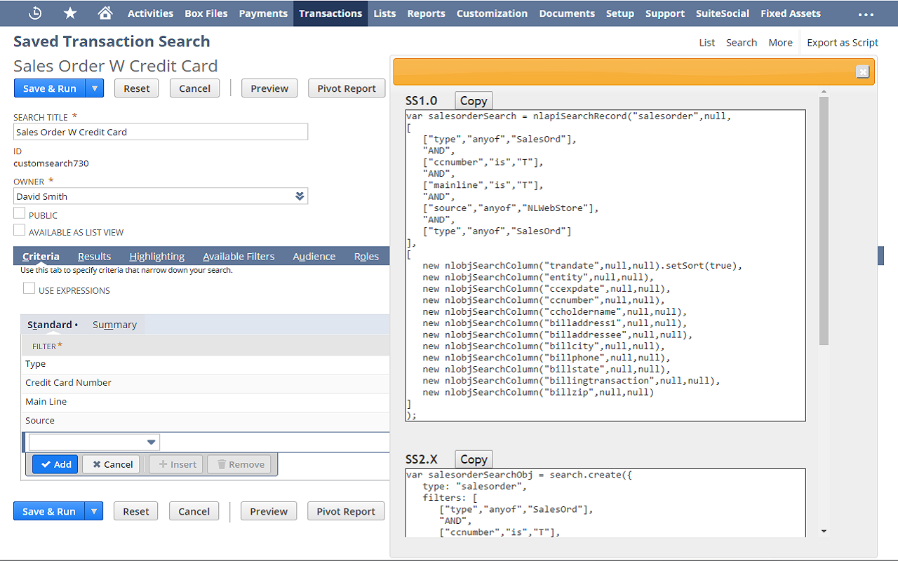 NetSuite: Saved Search and Dataset Export截图2
