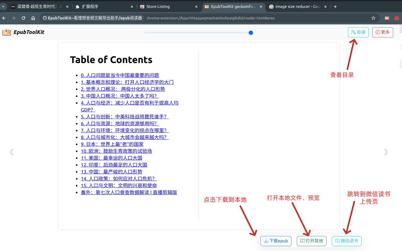 EpubToolKit--看理想音频文稿/得到课程文稿导出助手/epub阅读器截图4