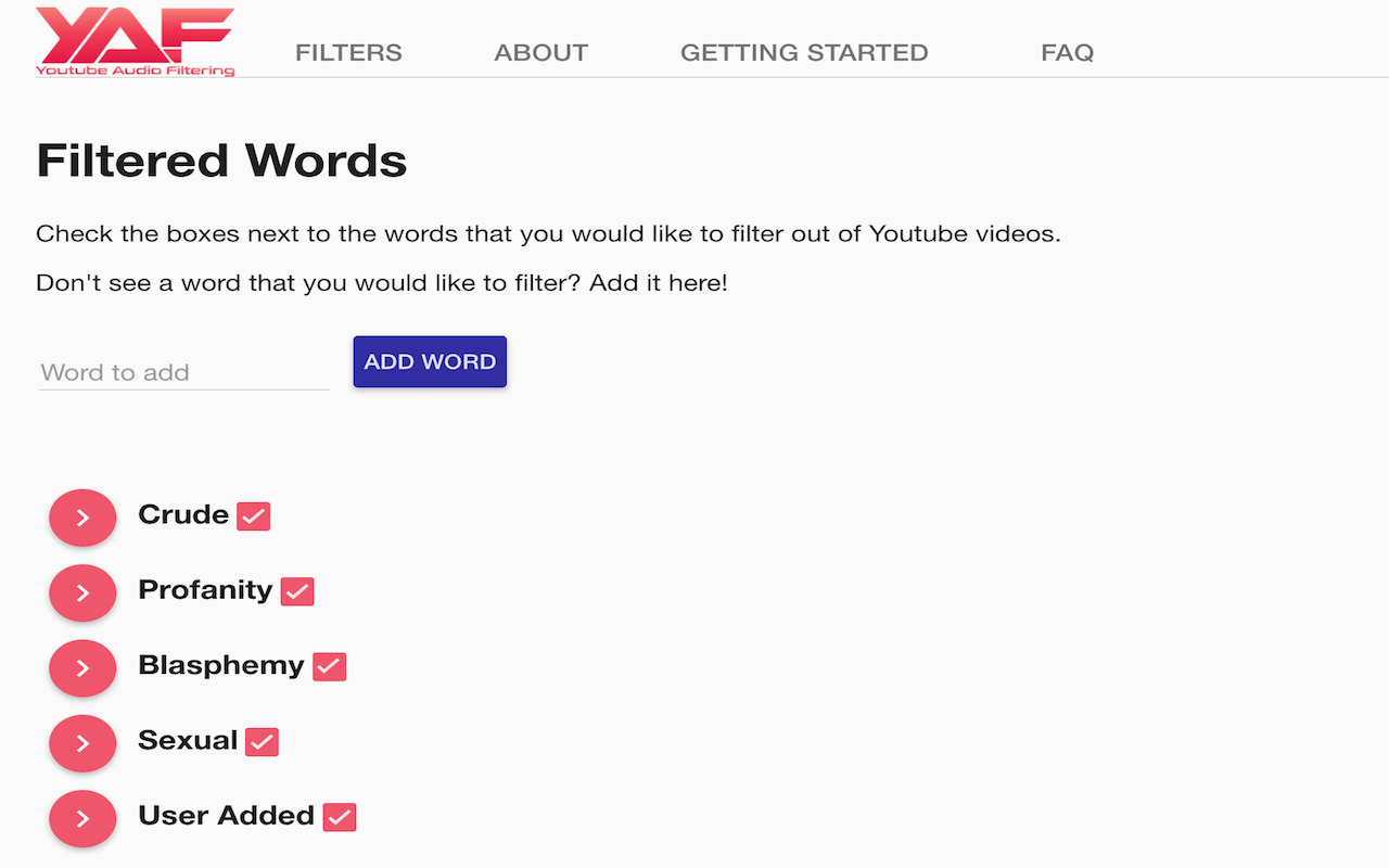 YouTube Audio Filtering截图1