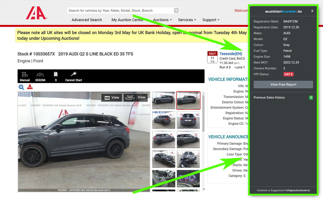 Salvage Auction Research Tool截图1