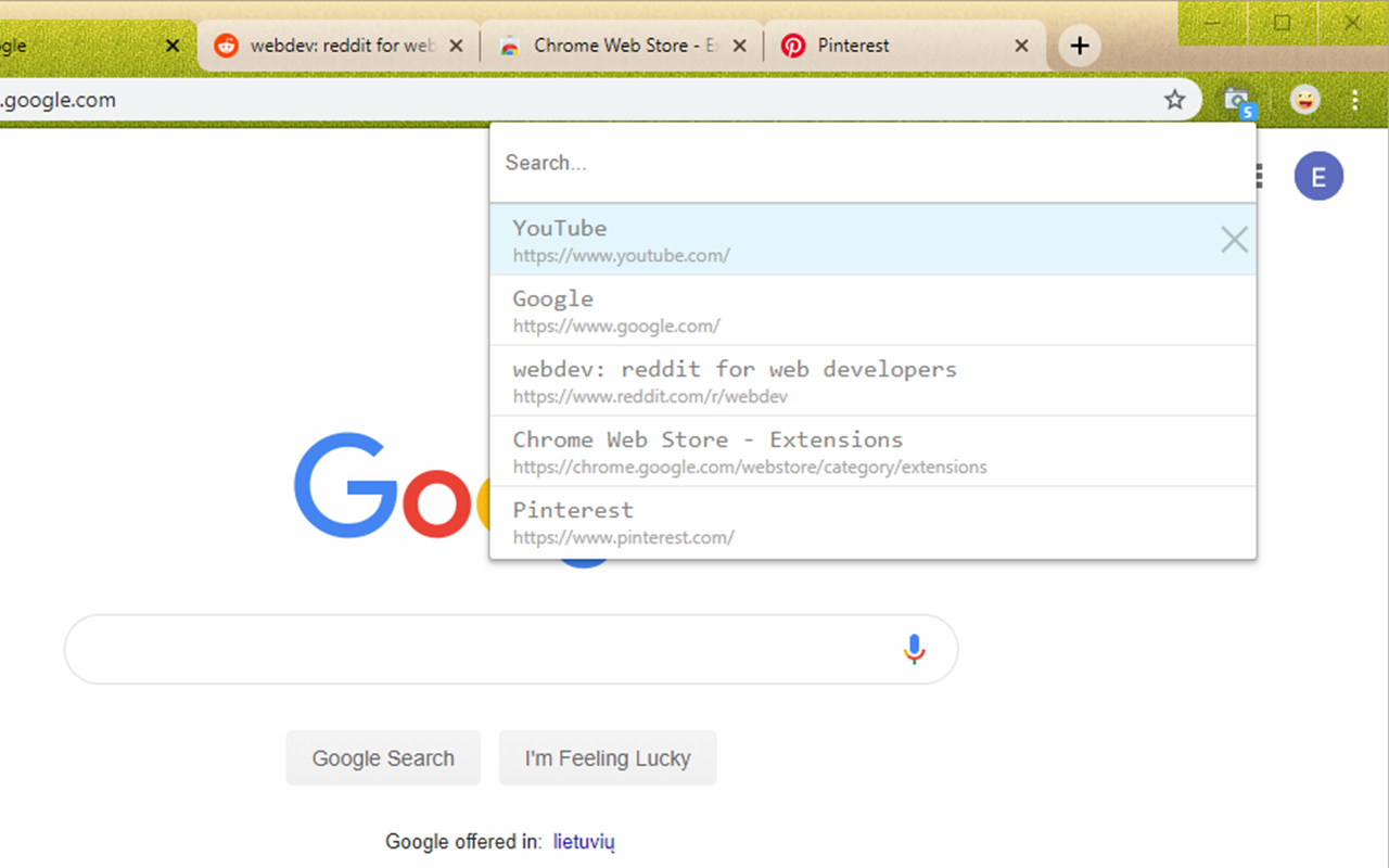 Lightweight Tab Search截图1