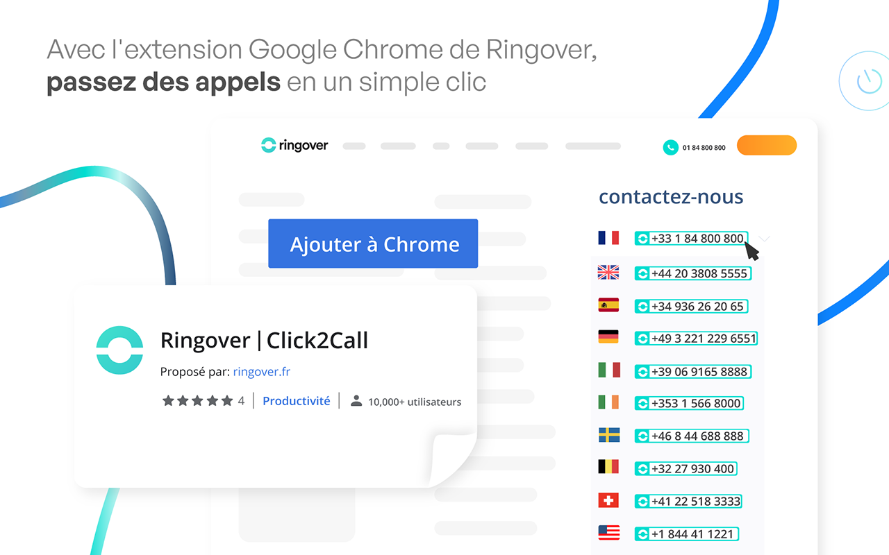 Click To Call for Internet Phone - Ringover截图1