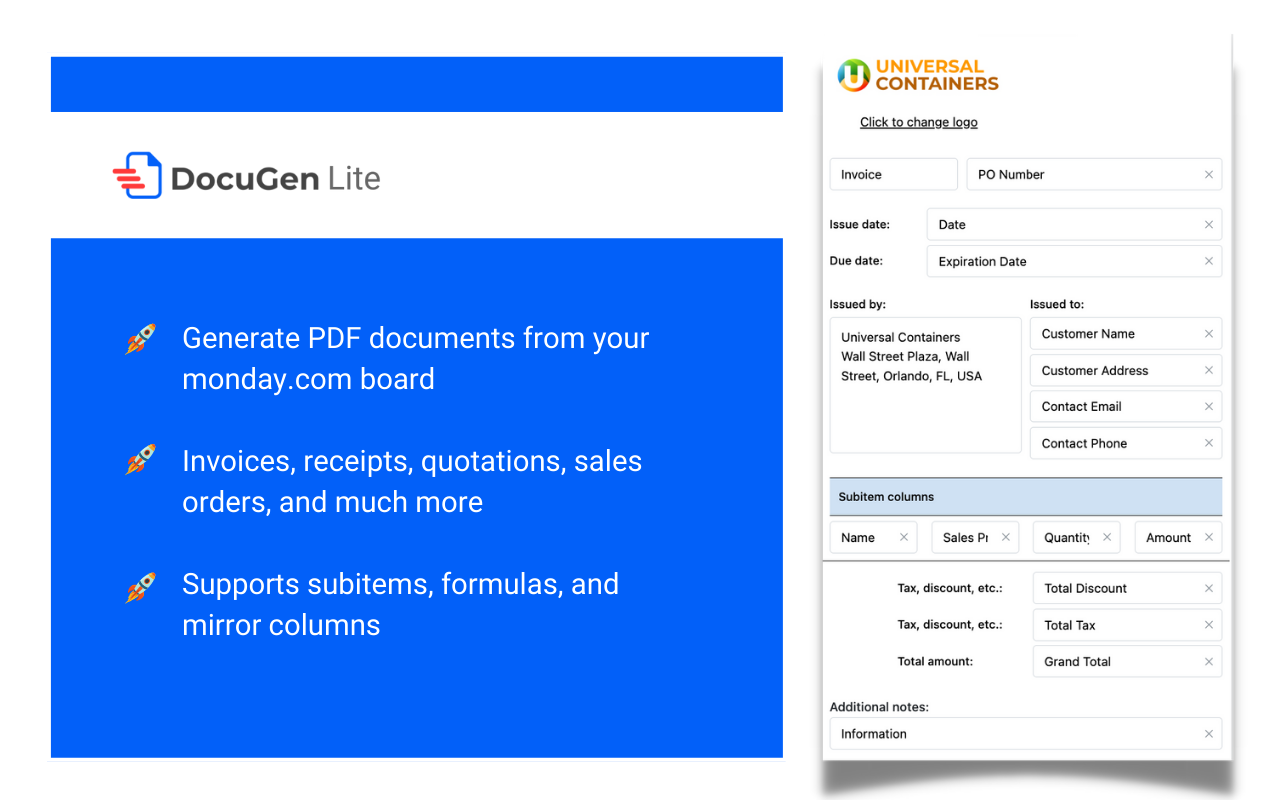 DocuGen Lite for monday.com截图1