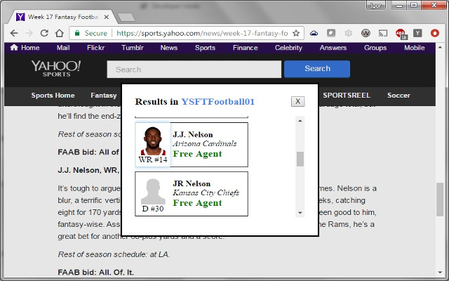 Fantasy Player Search截图1