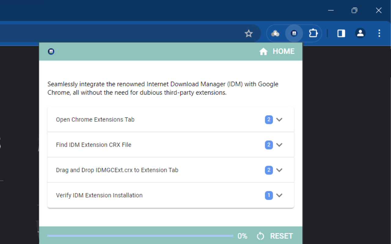 Download manager integration checklist截图1