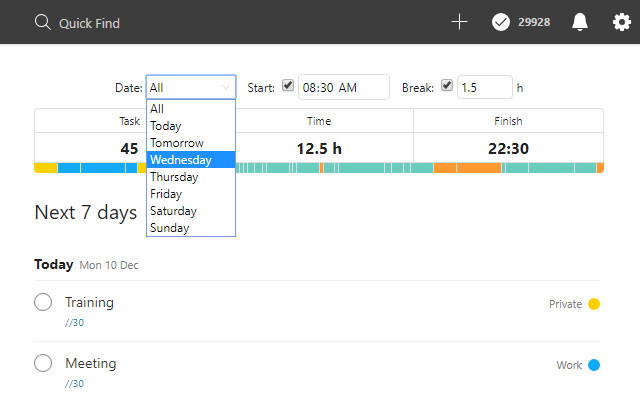 TodoistChute: Finish Time for Todoist截图4