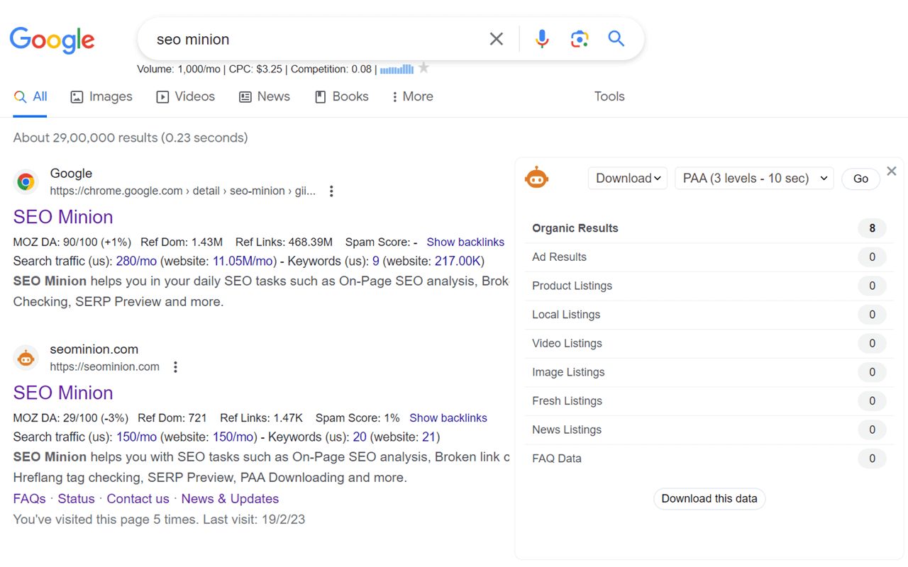 SEO Minion截图2